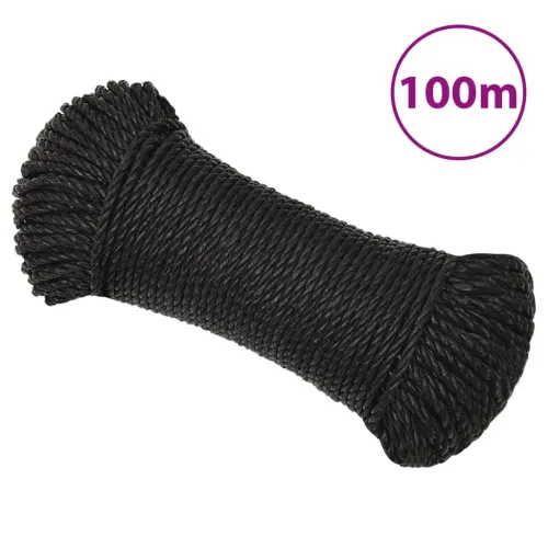 Radno uže crno 6 mm 100 m od polipropilena - Crna 1 100 m 6 mm Cijena