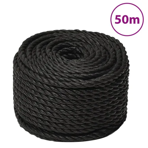 Radno uže crni 12 mm 50 m od polipropilena - Crna 1 50 m 12 mm Cijena