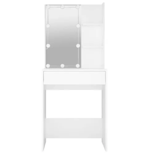 Toaletni stolić s LED svjetlima bijeli 60x40x140 cm - Bijela Cijena
