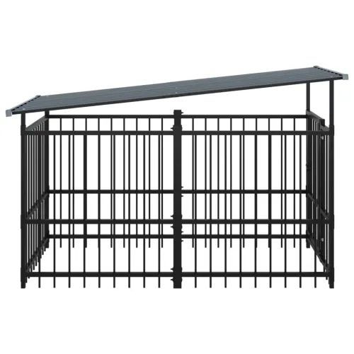 Vanjski kavez za pse s krovom čelični 1,88 m² - 103 x 198 x 128 cm 1 Cijena