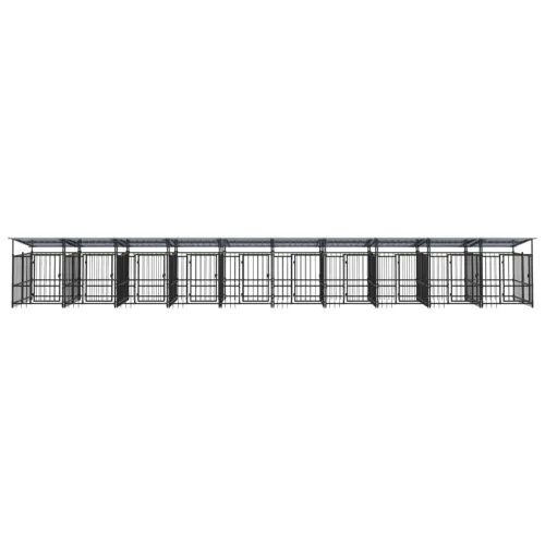 Vanjski kavez za pse s krovom čelični 18,77 m² - 976 x 198 x 128 cm 1 Cijena