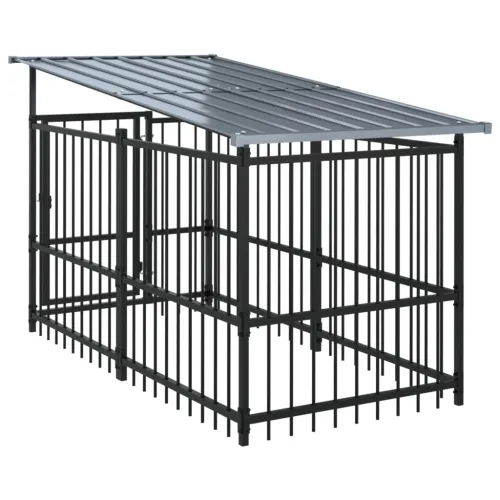 Vanjski kavez za pse s krovom čelični 18,77 m² - 976 x 198 x 128 cm 1 Cijena