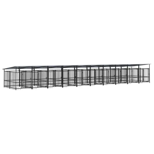 Vanjski kavez za pse s krovom čelični 18,77 m² - 976 x 198 x 128 cm 1 Cijena