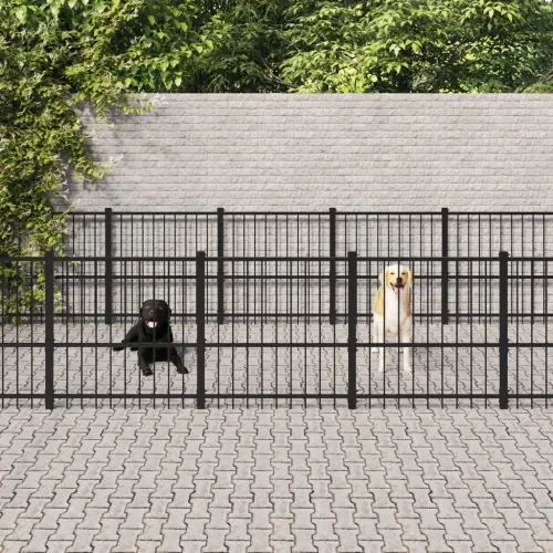Vanjski kavez za pse čelični 19,76 m² - 679 x 291 x 100 cm 1 Cijena