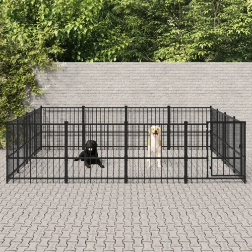 Vanjski kavez za pse čelični 15,05 m² - 388 x 388 x 100 cm 1 Cijena