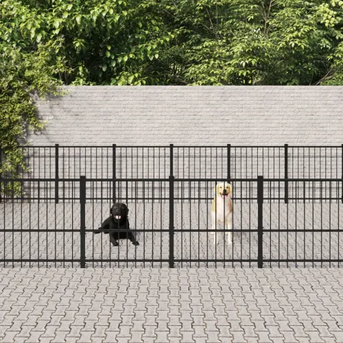 Vanjski kavez za pse čelični 42,34 m² - 873 x 485 x 100 cm 1 Cijena