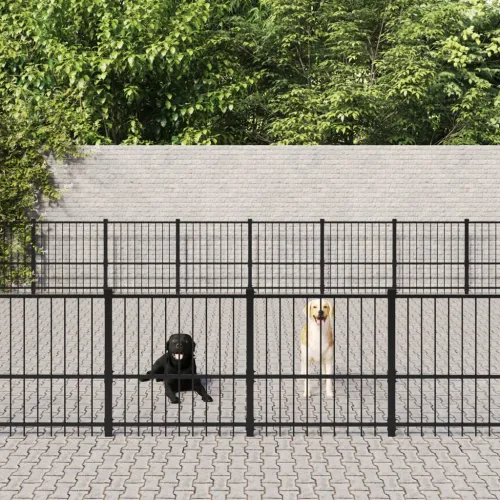 Vanjski kavez za pse čelični 60,22 m² - 776 x 776 x 100 cm 1 Cijena