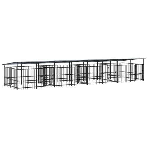 Vanjski kavez za pse s krovom čelični 15,02 m² - 782 x 198 x 128 cm 1 Cijena
