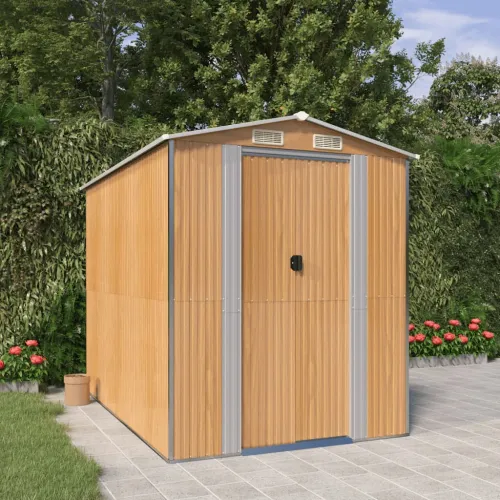 Vrtna kućica - Vrtno spremište svjetlosmeđe 192x274x223 cm pocinčani čelik - 192 x 274 x 223 cm 1 192 x 274 x 223 cm Cijena
