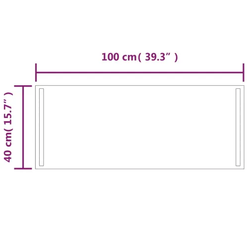 LED kupaonsko ogledalo 40x100 cm - 40 x 100 cm 1 Cijena