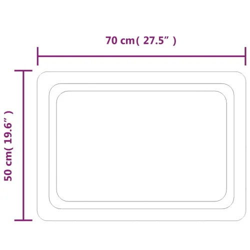 LED kupaonsko ogledalo 50x70 cm - 50 x 70 cm Cijena