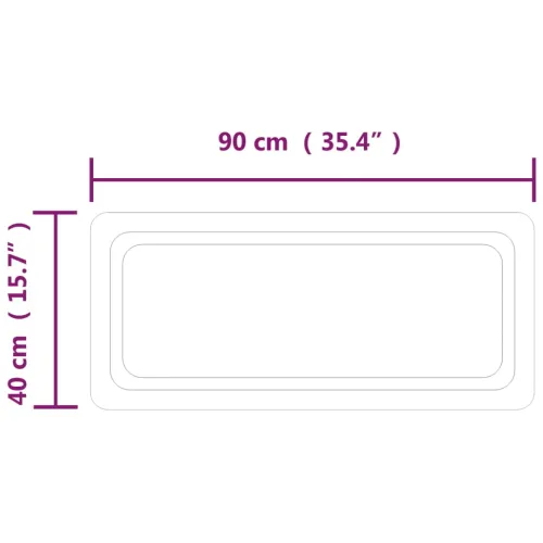 LED kupaonsko ogledalo 40x90 cm - 40 x 90 cm 1 Cijena