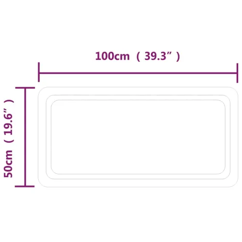 LED kupaonsko ogledalo 50x100 cm - 50 x 100 cm 1 Cijena