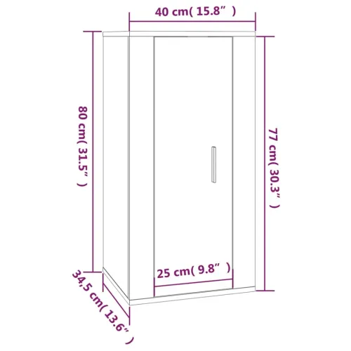 Zidni TV ormarić crna 40x34,5x80 cm - Crna 40 x 34.5 x 80 cm 1 Crna Cijena