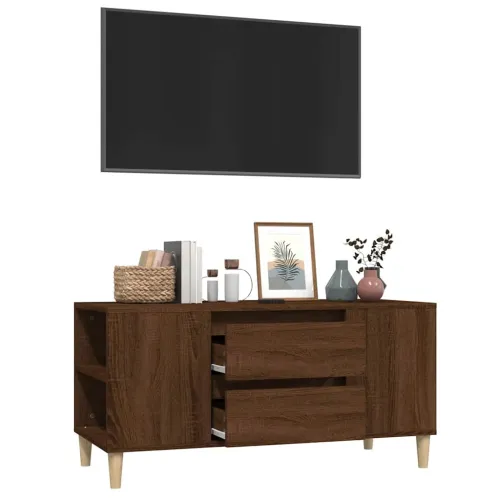 TV ormarić smeđi hrasta 102x44,5x50 cm konstruirano drvo - Smeđi hrast 1 Cijena