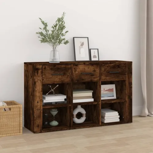 Komoda boja dimljenog hrasta 100x30x59,5 cm konstruirano drvo - Dimljeni hrast 1 Dimljeni hrast Cijena