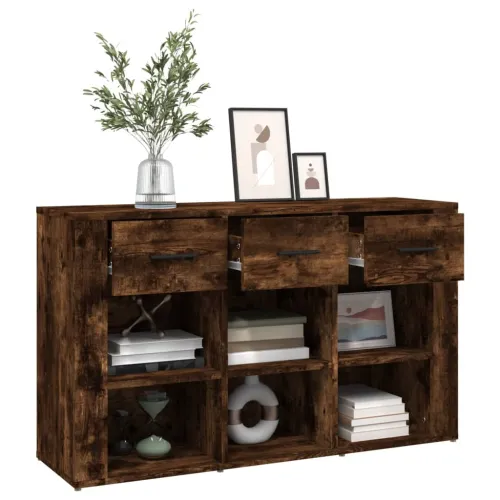 Komoda boja dimljenog hrasta 100x30x59,5 cm konstruirano drvo - Dimljeni hrast 1 Dimljeni hrast Cijena