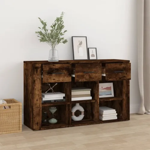 Komoda boja dimljenog hrasta 100x30x59,5 cm konstruirano drvo - Dimljeni hrast 1 Dimljeni hrast Cijena