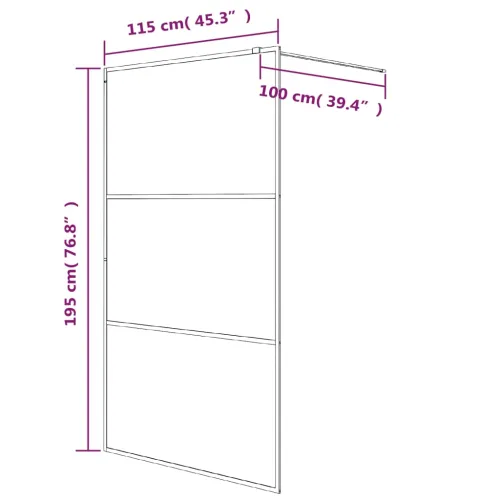 Pregrada za tuš bijela 115 x 195 cm s prozirnim staklom ESG - Bijela 115 x 195 cm Transparentan Cijena