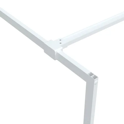 Pregrada za tuš bijela 115 x 195 cm s prozirnim staklom ESG - Bijela 115 x 195 cm Transparentan Cijena