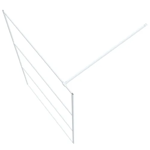 Pregrada za tuš bijela 115 x 195 cm s prozirnim staklom ESG - Bijela 115 x 195 cm Transparentan Cijena