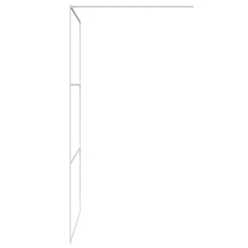 Pregrada za tuš bijela 115 x 195 cm s prozirnim staklom ESG - Bijela 115 x 195 cm Transparentan Cijena