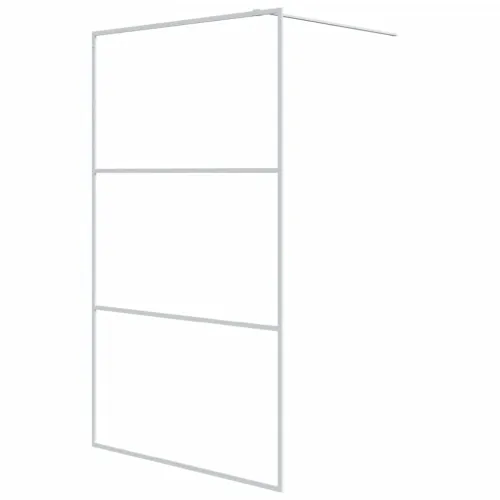 Pregrada za tuš bijela 115 x 195 cm s prozirnim staklom ESG - Bijela 115 x 195 cm Transparentan Cijena