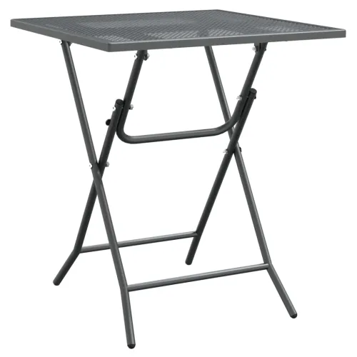 Vrtna garnitura - 3-dijelni vrtni blagovaonski set ekspandirani metal antracit - Dužina stola 60 cm 2 Cijena