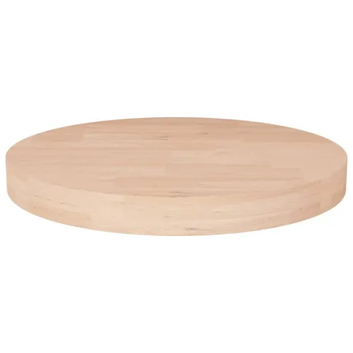 Okrugla stolna ploča Ø 50 x 4 cm netretirana masivna hrastovina - Prirodna Ø 50 x 4 cm Cijena
