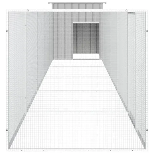 Kavez za kokoši sivi 600 x 91 x 100 cm od pocinčanog čelika - Siva 600 x 91 x 100 cm Cijena