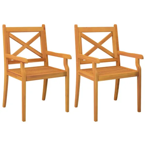 Vrtna garnitura - 3-dijelni vrtni blagovaonski set od masivnog bagremovog drva - Ø 85 cm stol 2 Cijena