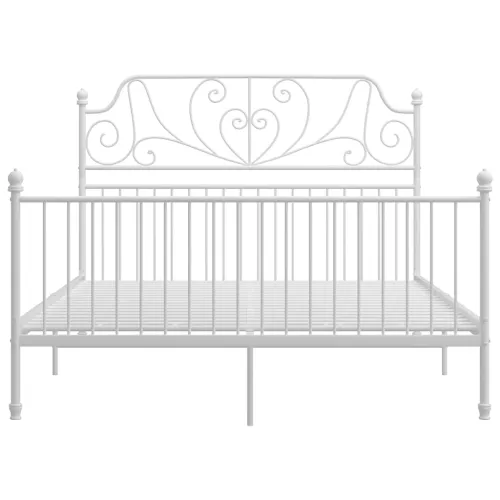 Okvir za krevet bijeli metalni 160 x 200 cm - Bijela 160 x 200 cm Cijena