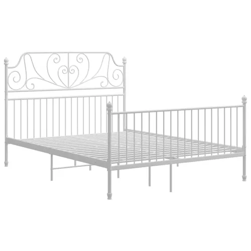Okvir za krevet bijeli metalni 160 x 200 cm - Bijela 160 x 200 cm Cijena