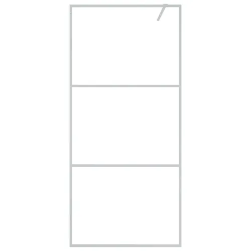 Pregrada za tuš srebrna 90 x 195 cm s prozirnim staklom ESG - Srebrno 90 x 195 cm Transparentan Cijena