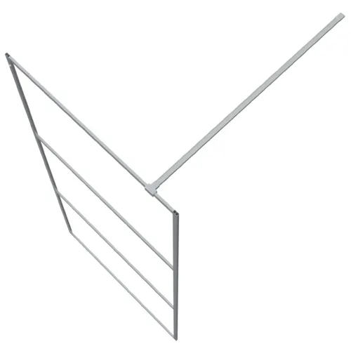 Pregrada za tuš srebrna 90 x 195 cm s prozirnim staklom ESG - Srebrno 90 x 195 cm Transparentan Cijena
