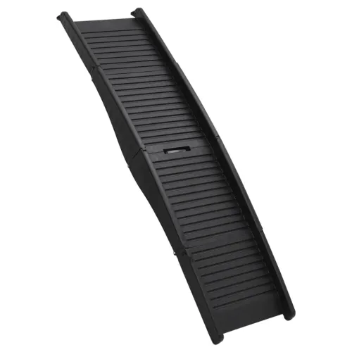 Sklopiva rampa za pse crna 153 x 40 x 12,5 cm od plastike Cijena