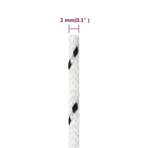 Pleteni brodski konop bijeli 2 mm x 25 m poliesterski - Bijela 2 mm 25 m Cijena