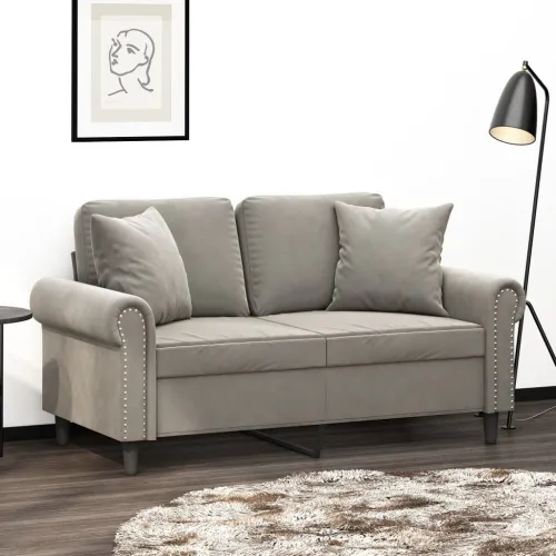 Ukrasni jastuci 2 kom svjetlosivi 40 x 40 cm baršunasti - Svjetlosiva Cijena
