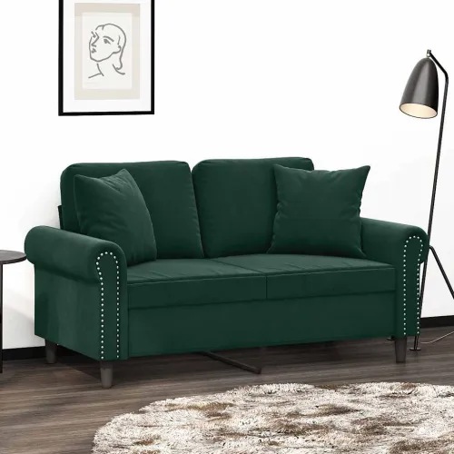 Ukrasni jastuci 2 kom tamnozeleni 40 x 40 cm baršunasti - Tamnozelena Cijena