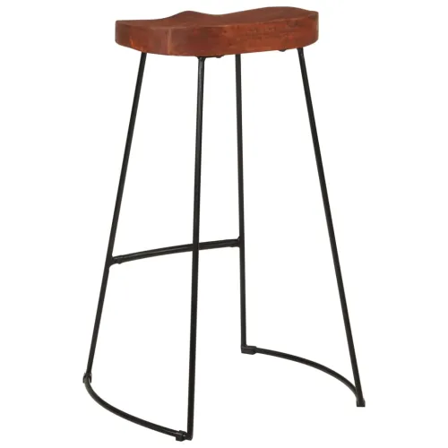 Barski stolci Gavin 2 kom 50 x 40 x 78 od masivnog drva manga - Smeđa 45 x 40 x 78 cm masivno drvo manga Cijena