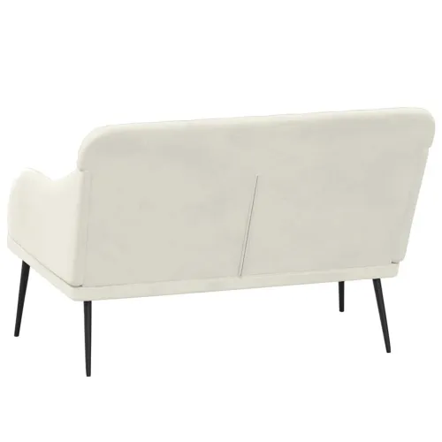 Klupa krem 110 x 76 x 80 cm baršunasta - Krema Cijena