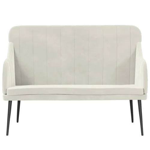 Klupa krem 110 x 76 x 80 cm baršunasta - Krema Cijena