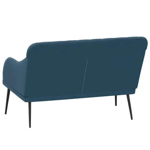 Klupa plava 110 x 76 x 80 cm baršunasta - Plava Cijena