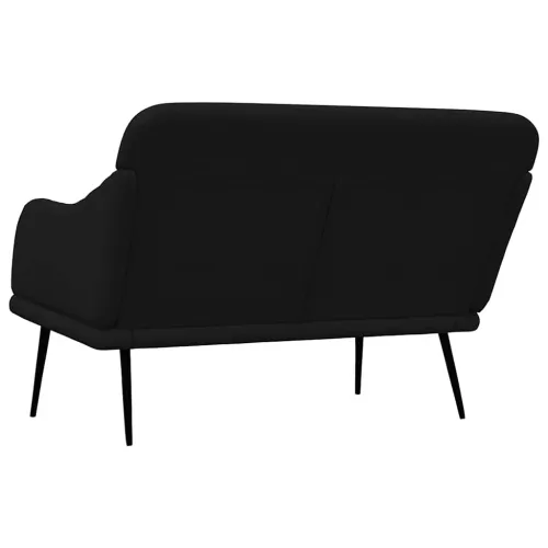 Klupa crna 110 x 76 x 80 cm od tkanine - Crna Cijena
