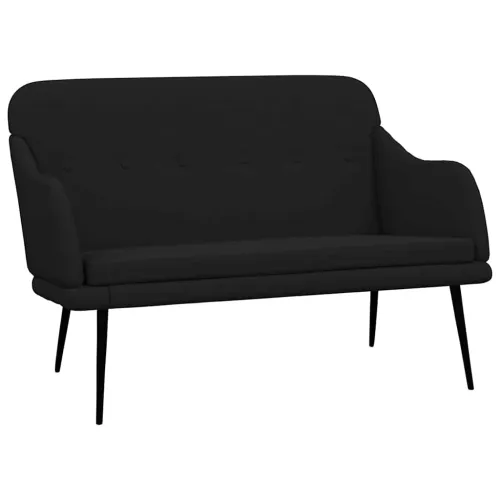 Klupa crna 110 x 76 x 80 cm od tkanine - Crna Cijena