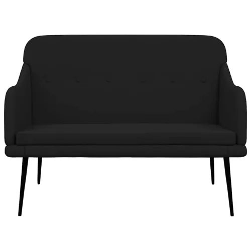 Klupa crna 110 x 76 x 80 cm od tkanine - Crna Cijena