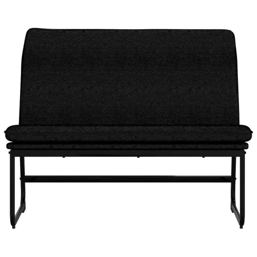 Klupa crna 100 x 75 x 76 cm od tkanine - Crna Cijena