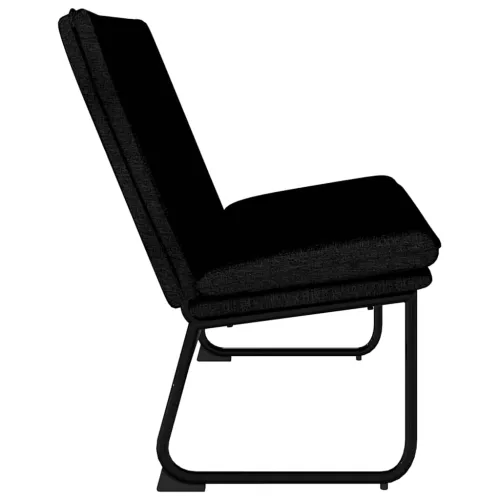 Klupa crna 100 x 75 x 76 cm od tkanine - Crna Cijena