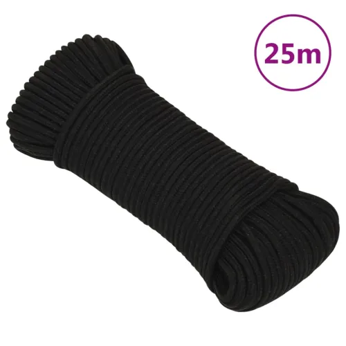 Radno uže crno 5 mm 25 m poliestersko - Crna 1 25 m 5 mm Cijena
