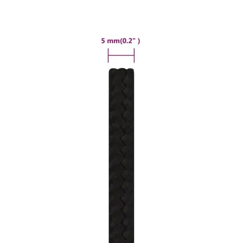 Radno uže crno 5 mm 100 m poliestersko - Crna 1 100 m 5 mm Cijena